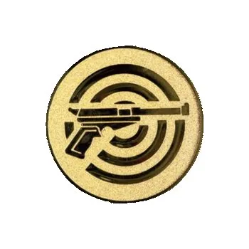 Samolepkový emblém střelba Ø25 mm, Barva Zlato