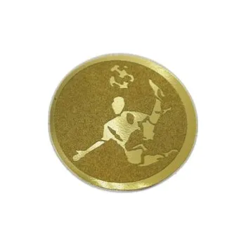 Emblém Fotbal Ø25 mm, Barva Zlato