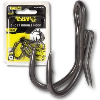 Rybářský háček Black Cat dvojháček Ghost Gripper Double Hook 5ks - Velikost : 3/0