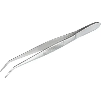 Kosmetická pinzeta Pinzeta z nerezové oceli, špičatá, zahnutý tvar, 130 mm