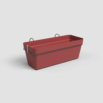 Truhlík Truhlík CAPRI, závěsný, se zásob. na vodu, 50cm, plast, červená|DARK RED|Artevasi