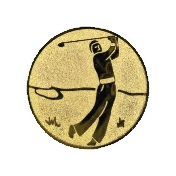Kovový emblém Golf Ø25 mm, Barva Zlato