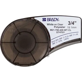 Pásek do tiskárny Brady M21-750-430-WT-CL / 139749, polyester páska, 19.05 mm x 6.40 m