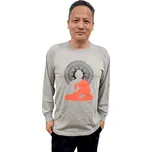 Tričko Buddha s dlouhým rukávem - šedé Velikost: 38