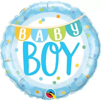 Balónek Fóliový balónek Kruh - Baby Boy girlanda modrý 45cm (Fóliový balónek Kruh - Baby Boy girlanda modrý 45cm)