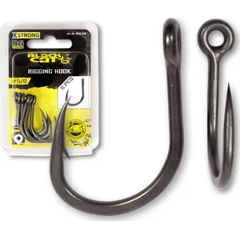 Rybářský háček Black Cat háček DG Coating Rigging Hook 6ks - Velikost : 4/0