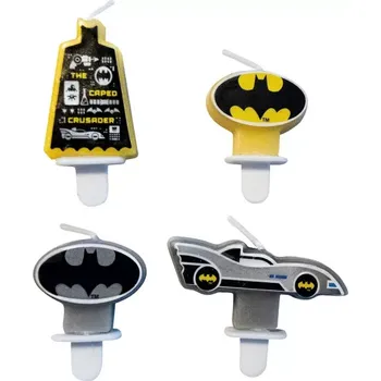 Dortová svíčka Dortové svíčky Batman - 4 ks