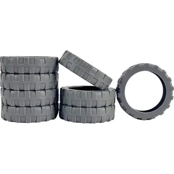 Bertoo Ochranné silikonové návleky na dvojitá kolečka kufru - 8 kusů šedé II