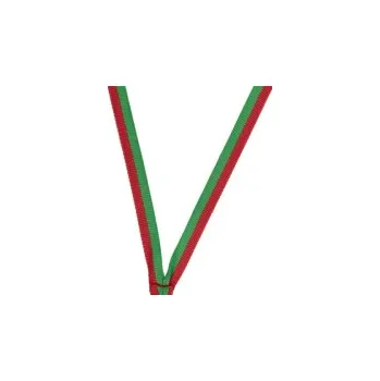 Úzká stuha s klipem - Červená / Zelená, Barva Červená / Zelená