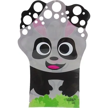 Bublifuk Bubbles zábavná rukavice s bublifukem - panda