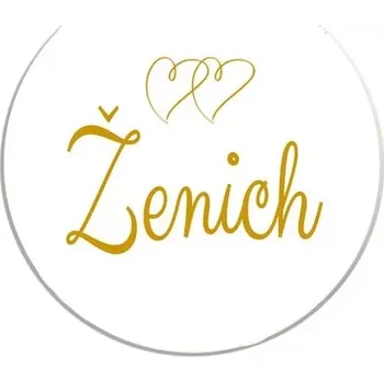 Party dekorace Placka Ženich 6 cm