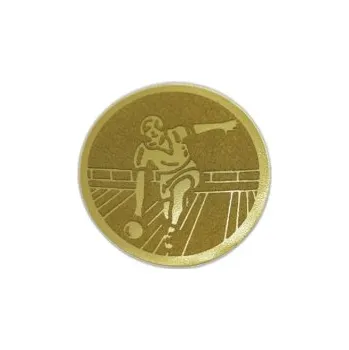 Emblém Bowling Ø25 mm, Barva Zlato