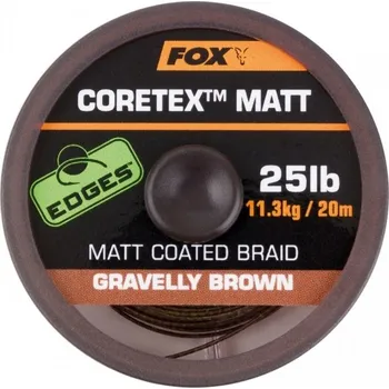 Fox návazcová šňůra Coretex Matt Gravelly Brown 25lb 20m
