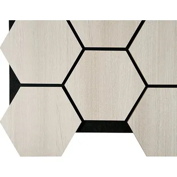 Fired Up Akustický dřevěný šestiúhelníkový panel Fuse, dekor bílého dubu