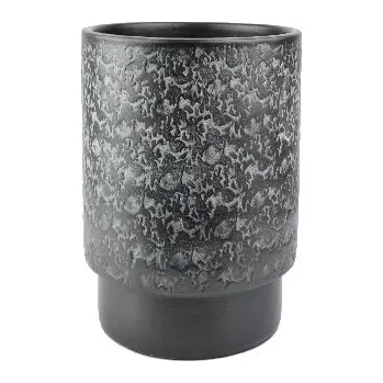 Obal na květináč keramický FAJARDA, pr.22x20cm, černá|BLACK|Ego Dekor