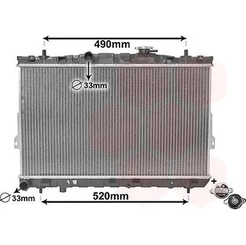 Motor automobilu VAN WEZEL chladič, chlazení motoru 82002104