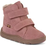 Dívčí zimní barefoot boty ZERU TEX FURRY Dark Pink Froddo G2110151-5 - 22