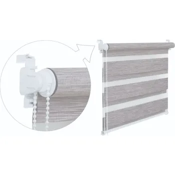 Roleta ZEBRA-SHOP Roleta DEN A NOC / MINI / PREMIUM / šedý melír / BH 17AG Barva mechanizmu: šedá, Výška: 150, Šířka: 32