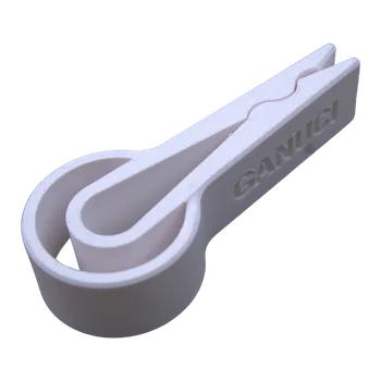 Káva Spona/Klip bílá na uzávěr sáčku kávy GANUCI