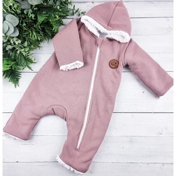 Dětský overall Kulišárny Zimní overal s beránkem wafle PURPLE VELIKOST: 86