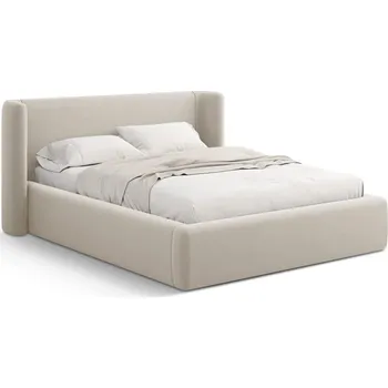 Postel Béžová čalouněná dvoulůžková postel s úložným prostorem s roštem 140x200 cm Jason – Windsor & Co Sofas ID_1814594