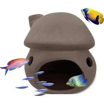 Dekorace do akvária Uotyle Aquarium Cave Akvárium Keramické houbové dekorace Příslušenství k akváriovým dekoracím