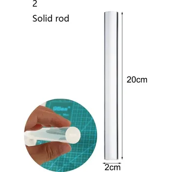 Váleček na těsto Transparentní hladký váleček na hlínu | váleček, keramické pomůcky - Plná tyč