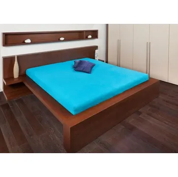 Povlečení Středně tyrkysová froté prostěradla 100x200 cm