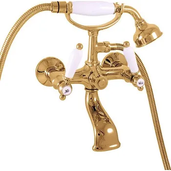 Vodovodní baterie MORAVA RETRO - Vanový set s baterií, Zlatá lesklá MK559.5/2Z, RAV Slezák