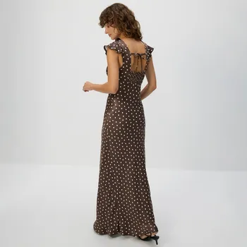 Dámské šaty Reserved - Šaty z viskózy - tmavě hnědá - 530FB-89X - 530FB-89X-M