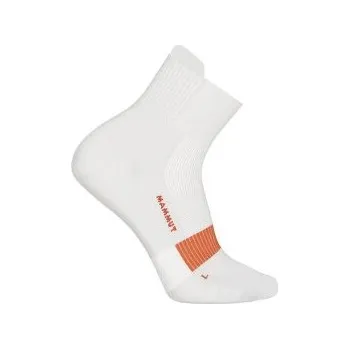 Pánské ponožky Mammut All-Mountain Targeted Cushion Quarter Socks 00724 white-tangerine bílá 36-38 EU