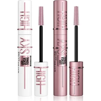 Přípravek na oči MAYBELLINE NEW YORK Make-Up Set objemová a prodlužující řasenka 7,2 ml + podkladová báze pod řasenku černá 7,7 ml