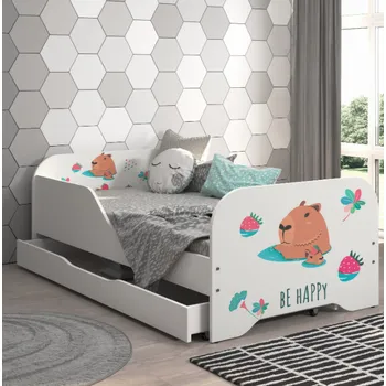 Dětská postel Dětská postel MIKI 160 x 80 cm s matrací a roštem - KAPIBARA FAMILY