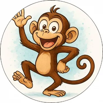 Přisada na vaření a pečení Jedlý papír opice 19,5cm - Pictu Hap