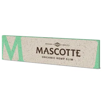 Papírky Mascotte King Size Slim Organic Hemp, bílé, konopné, 34ks v balení