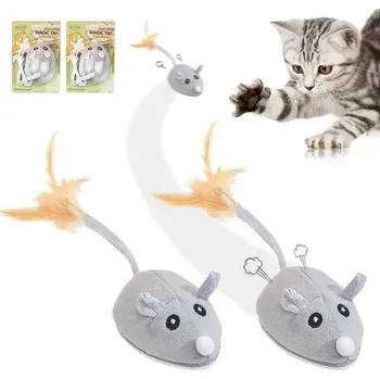 Hračka pro kočku LYPPUL Elektrická myš pro kočky, 2 kusy elektrických hraček pro kočky, myš pro kočky, zábava s
