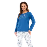 Dámské dlouhé pyžamo Cornette 655/442 DAY&NIGHT S Modrá