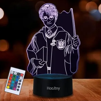 HooJtny Harry lampa 3DLED anime noční světlo