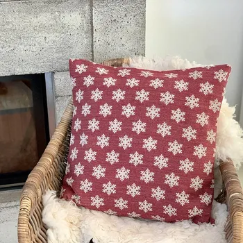 Dekorativní polštářek BYTEMA Luxusní dekorační povlak VLOČKY ČERVENÉ A 30 x 50 cm