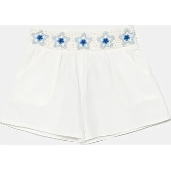 Chlapecké kraťasy Dětské bavlněné šortky United Colors of Benetton bílá barva, s aplikací, 47JKG902U 47JKG902U.P.Seasonal 00X, vel. 98