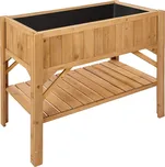 TecTake GmbH 403232 vyvýšený záhon s poličkou 119x53x90cm - hnědá