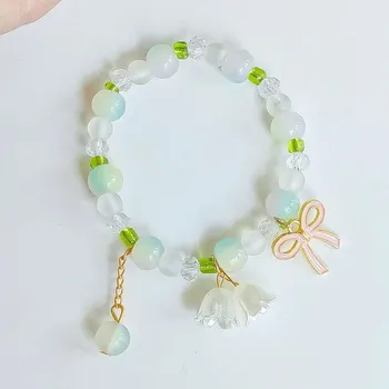 Náramek Barevný květinový korálkový náramek | dámský náramek, korálkový náramek - 25