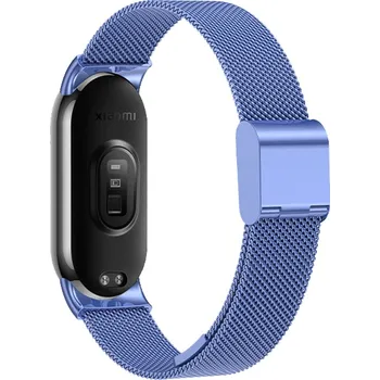 Příslušenství k fitness náramku Milánský tah celokovový náhradní náramek Mi band 8/9/10 Barva: modrý, Pro Přístroj: Xiaomi Mi Band 8/9/10