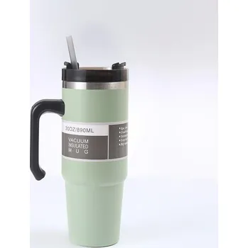 Termohrnek Stylová termo láhev na cesty | termo láhev, termo hrnek - Zelený , 600 ml