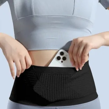 Ledvinka Běžecká elastická ledvinka na mobil | běžecká ledvinka, sportovní pás - Černý , S