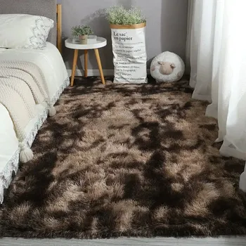 Koberec Hebký koberec k posteli 40x60 cm | koberec, dekorace - Hnědá s přechodem , 40cmx60cm