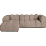 Taupe sametová rohová pohovka (levý roh/s lenoškou) Cube – Bonami Selection ID_1807996