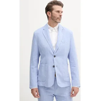 Dámské sako Plátěné sako United Colors of Benetton 23B3UW014 modrá 05X, vel. 48