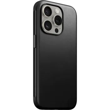 Pouzdro na mobilní telefon Kryt na mobil Nomad Modern Leather Case Black iPhone 15 Pro