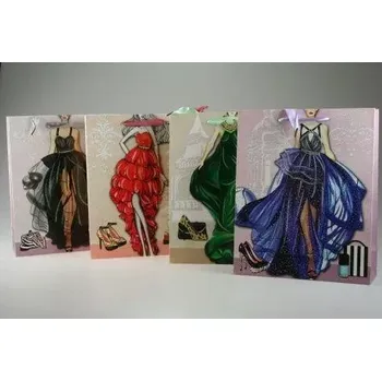 Dárková taška Dárková taška Šaty lesk velká